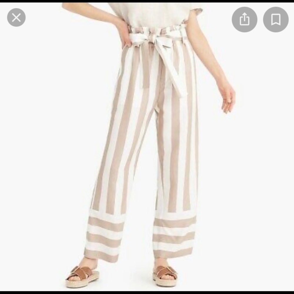 Point Sur Paper Bag pant in Khaki stripe